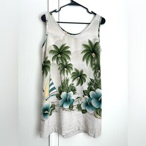 Tommy Bahama 100% Silk Vintage Beach Dress Resort Wear Tropical Medium